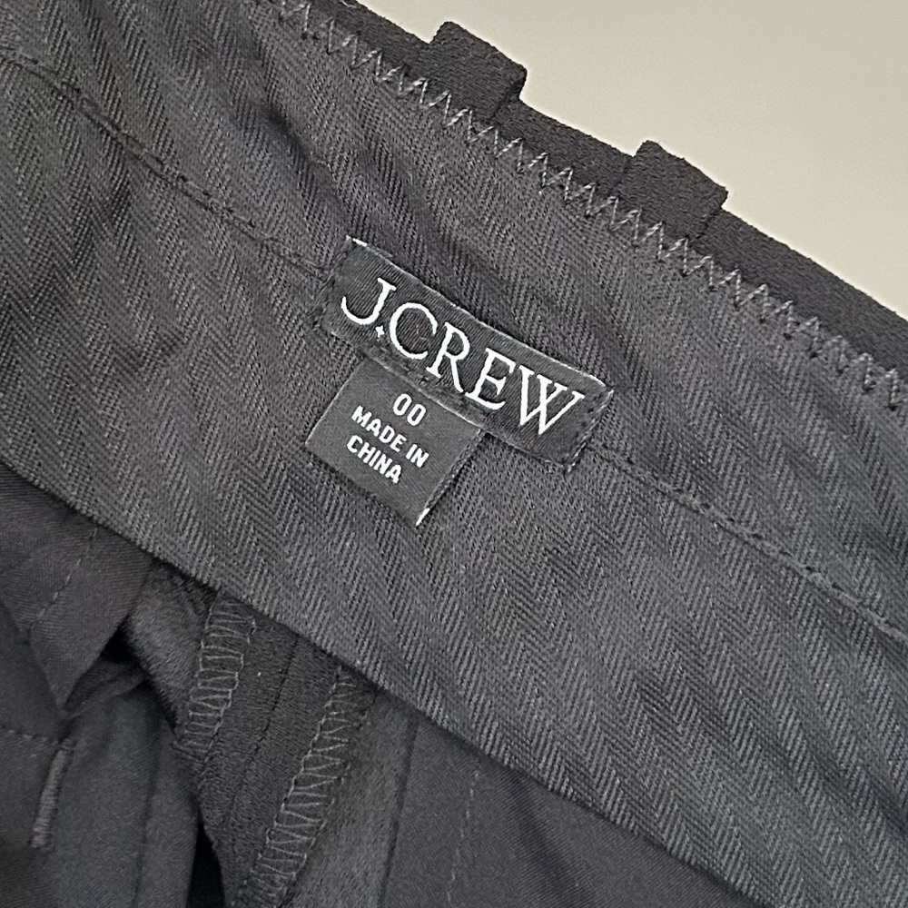 J. Crew Wide Leg Essential Pant Black City Crepe Women’s 00 - Picture 10 of 12